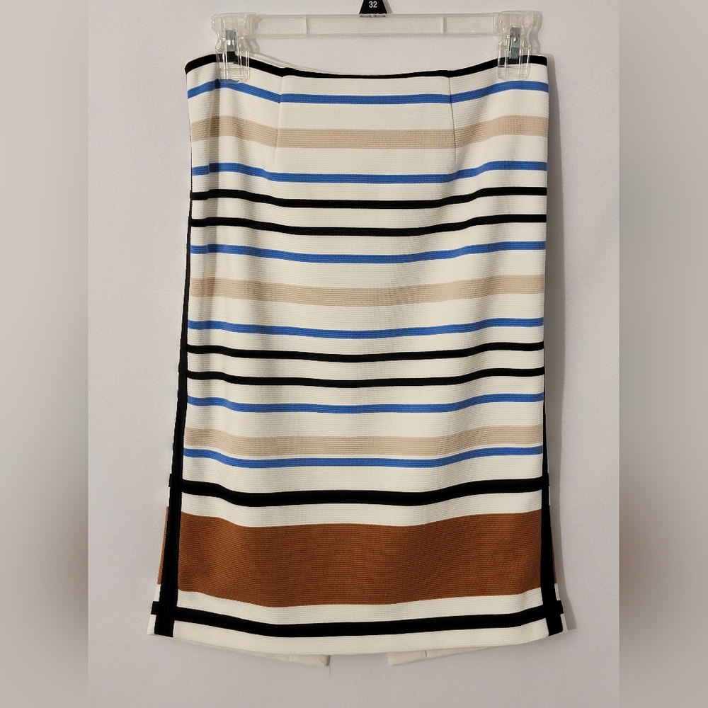 WHBM Striped Multicolor Pencil Skirt Size 0 - Picture 3 of 11